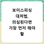 보이스피싱 대처법, 의심된다면 가장 먼저 해야 할 행동은